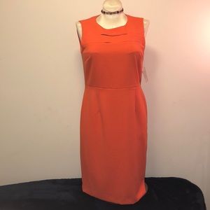 🐘 Kasper Orange Sheath Valencia Dress